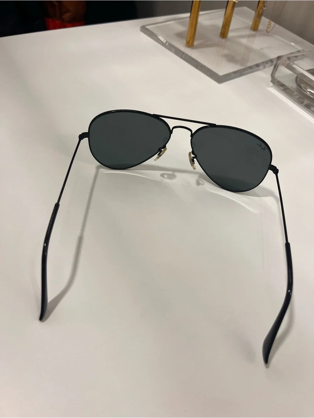 Ray-Ban Black Metal Aviator Sunglasses